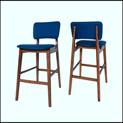 Mid-Century Modern Bar Chair with Ergonomic Design and Durable Wooden Frame, for Contemporary Spaces.