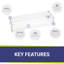 35.5'' x 11.5'' Rectangle Tempered Glass Fire Pit Accessory