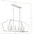 Ahkil 6 - Light Dimmable Kitchen Island Square / Rectangle Chandelier-1141538762