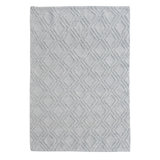 Tapis gris à motif de losanges
