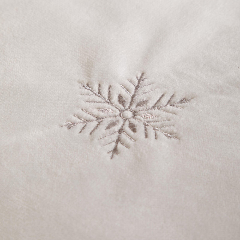 Frosted Snowflake Embroidered Duvet Cover Set