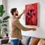 Magenta Carnation Botanical - Wrapped Canvas-2029368982-2029368970