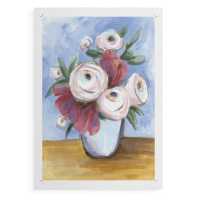 Tea Rose Posey II -Canvas Print Only - NOT FRAMED
