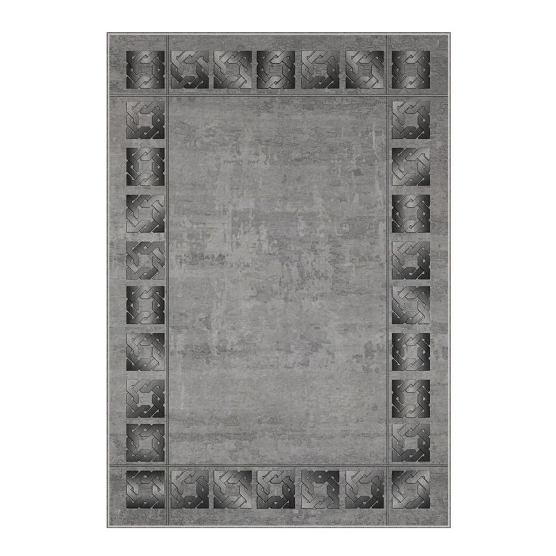 High-Quality Woven Carpet, 3.3 x 5.9 Feet | 100% Polyester, 740 g/m² | Non-Slip Felt Dot Underside, 0.2 in Pile Height | Machine Washable, Easy to Clean, Ideal for Living Rooms & Bedrooms, Stylish Digital Print