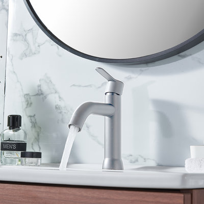 Single Hole Bathroom Faucet with Drain Assembly