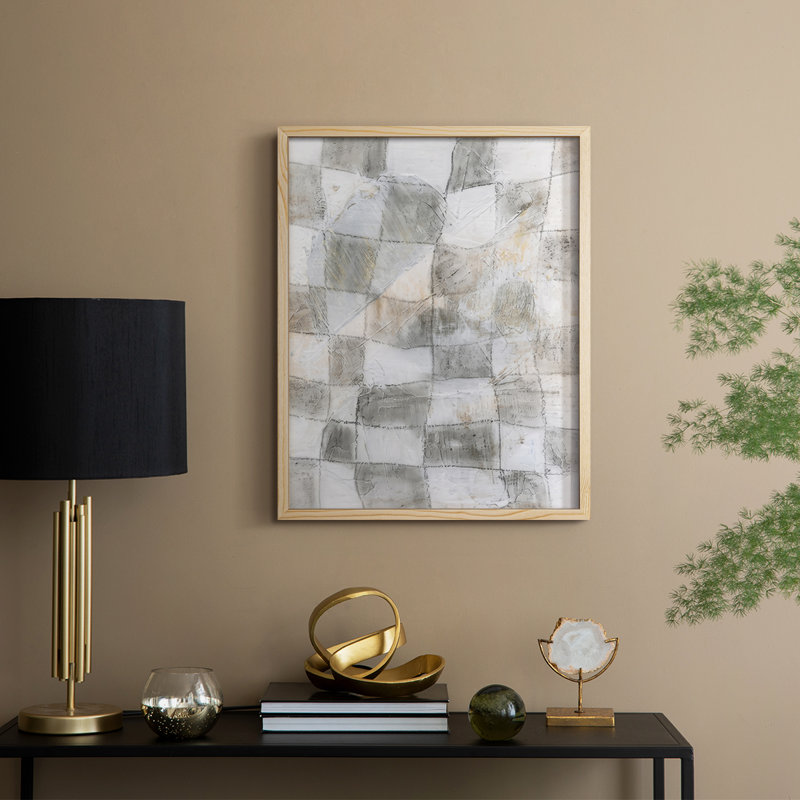«Rustic Textile I», reproduction encadrée - bois massif, Naturel, H 15 po x l 12 po