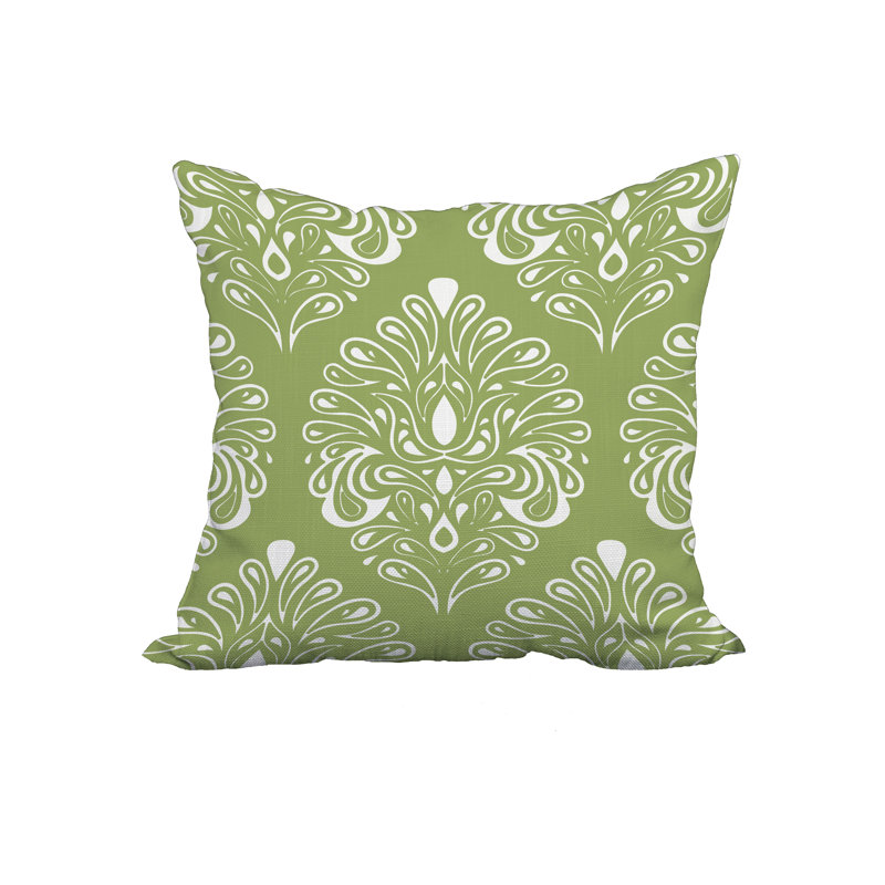  Coussin imprimé, 18 po x 18 po, Vert