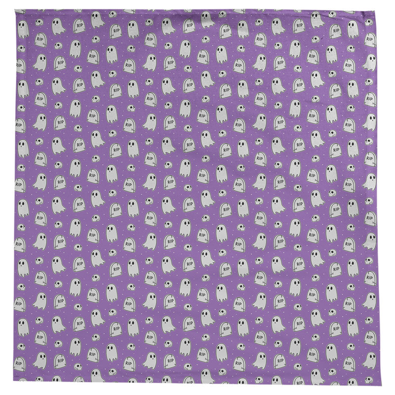 Nappe carrée à motif géométrique avicia, Mauve / Blanc