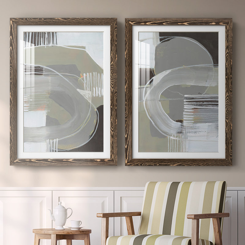 «Arching Neutrals I-Premium», reproduction encadrée prête à être accrochée, Noyer, H 31,5 po x l 88 po x P 1,5 po