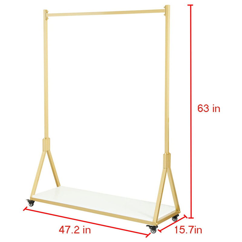 Trudel 120cm Rolling Clothing Rack