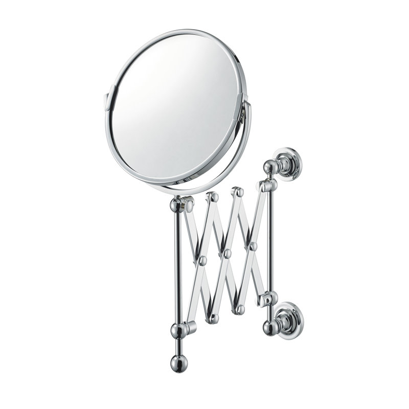 Flat Metal Wall Mirror, Polished Brass
