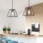 Luminaire suspendu géométrique 1 lumière Baynham-2091425616