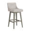 Tabouret pivotant à hauteur réglable en bois et rembourré Dorreen-2124057976-2124057978