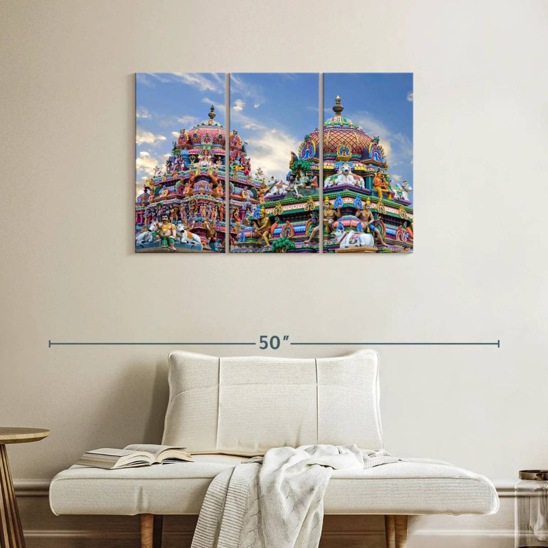 Temples indous Adella Gopuram, H 24 po x l 38 po