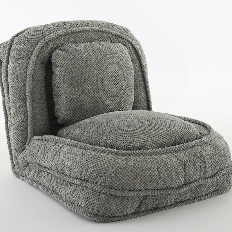 Canapé paresseux polyvalent pliable avec positions réglables pour la détente, Gris