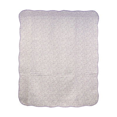 Donna Sharp Lavendar Rose Quilted Pieced Cotton Throw