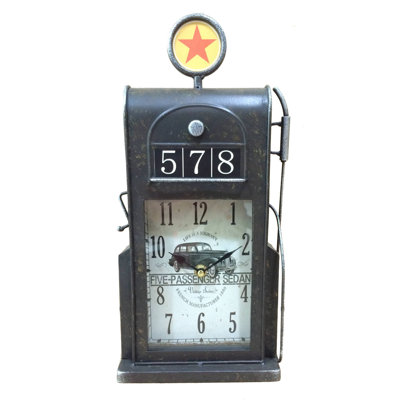 Traditional Tabletop Clock in Black