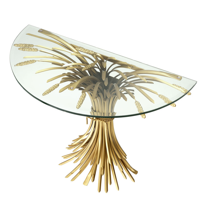 Bonheur 35'' W Glass Console Table