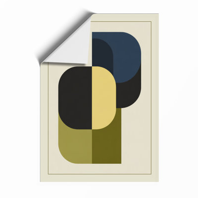 Geometric Intervals Mid-Century - Framed Print