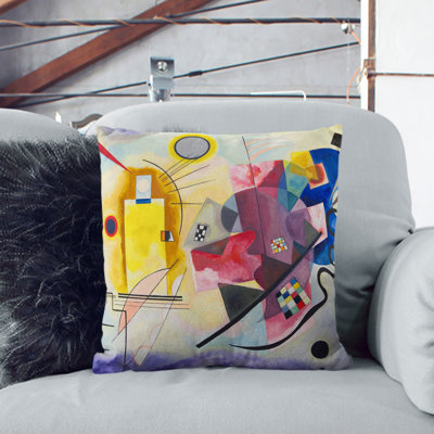 Yellow-Red-Blue Square Throw Cushion