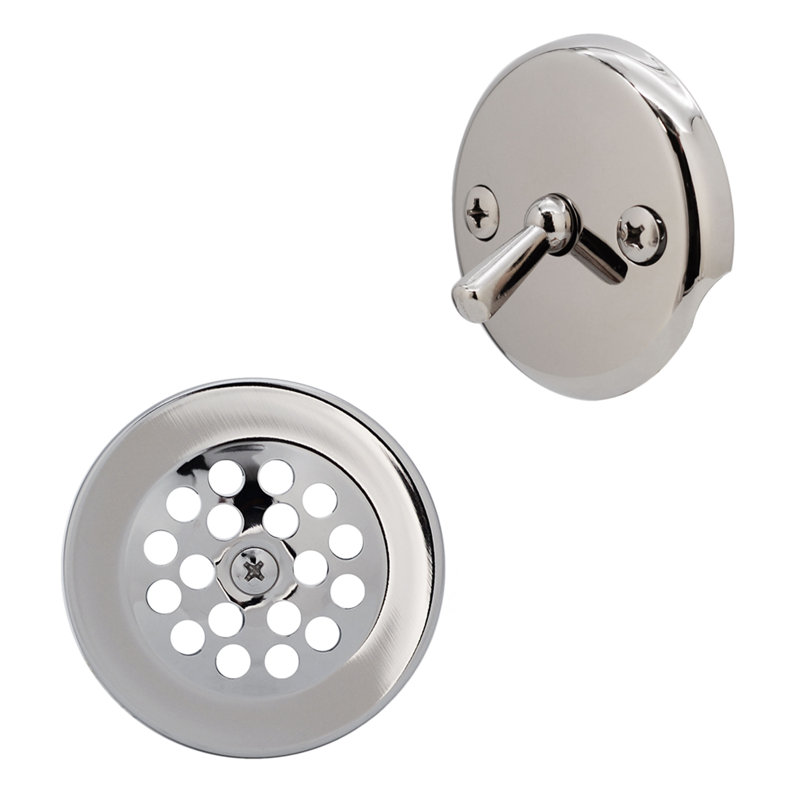 Drain de baignoire avec trop-plein Beehive, Chrome poli