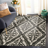 Luitpold Hand-Tufted Wool Charcoal Area Rug
