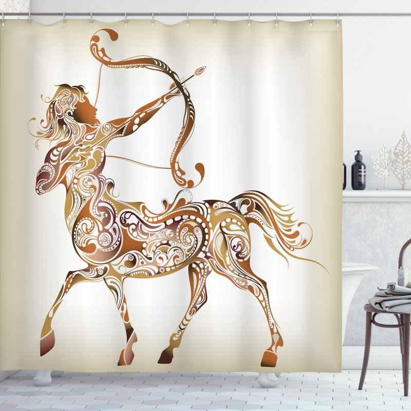 Dakota Fields Sagittarius Shower Curtain Centaur Pattern