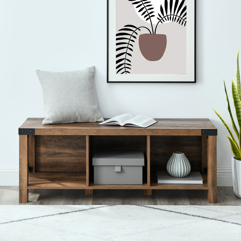 Larenda Storage Bench, Rustic Oak