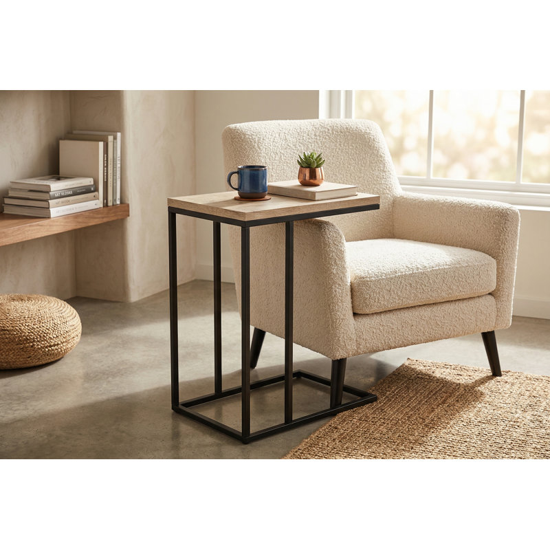 Cothern End Table, Reclaimed Wood, Black