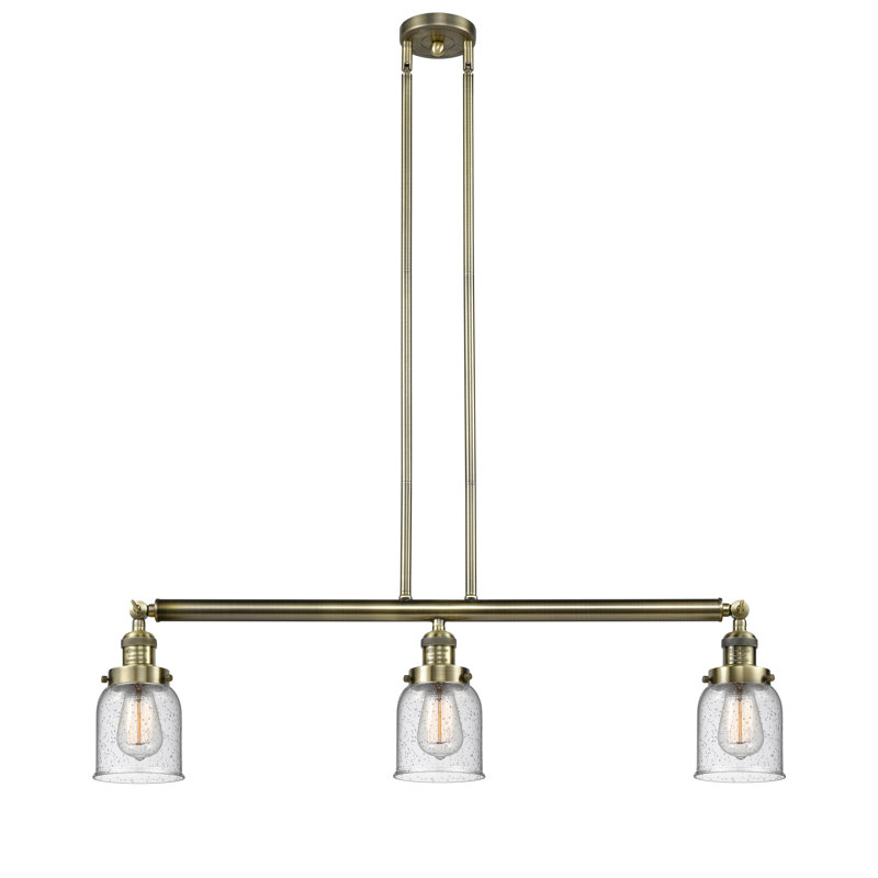 Tom 3 - Light Kitchen Island Pendant, No Bulb Included, Seedy, Antique Brass