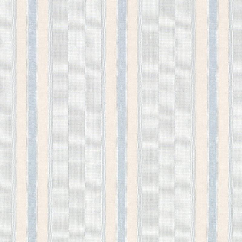 Schumacher x A Rum Fellow Ipala Stripe Vinyl Wallpaper, Sky