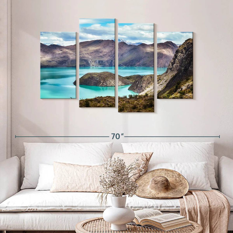 Scenic Mountain Landscape, H 32 po x l 52 po