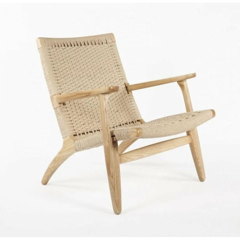 Fauteuil de 27,5 po Marillany, Filet brun, Naturel