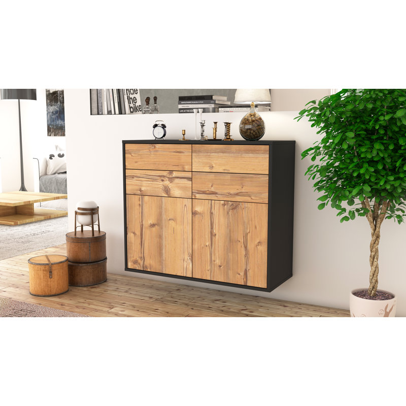 Schwenk 92cm Sideboard, Anthracite/Pine