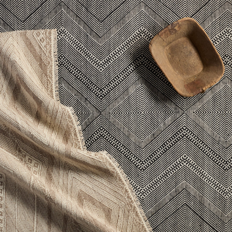Satori Hand Woven Wool Geometric Area Rug, Rectangle 5' x 8'