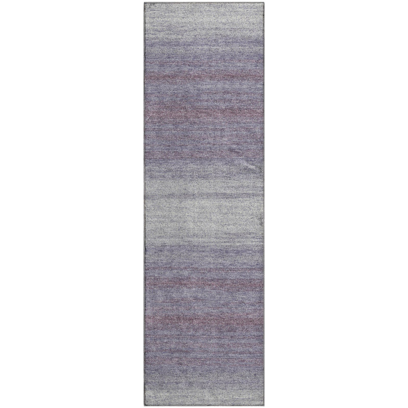 Premium Machine Washable Birchview AMF1033 Striped Rug, Runner 2'3" x 7'6"