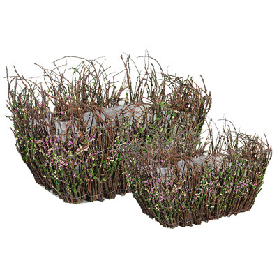 Stems Decoration 2 Piece Basket Set