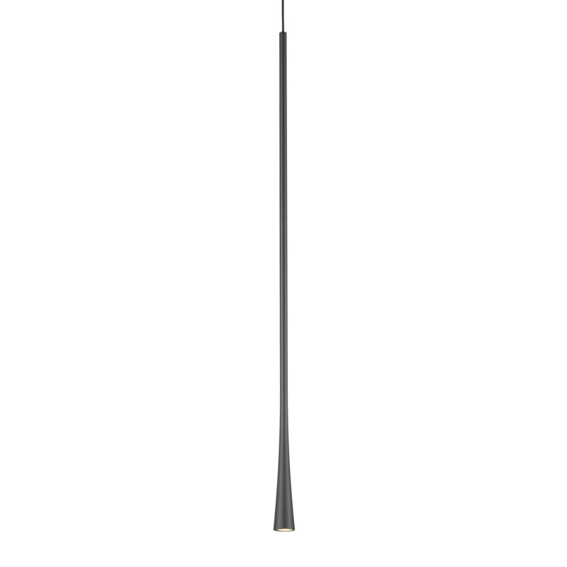Luminaire suspendu cylindrique à DEL Taper, Noir, H 151,75 po x l 1,25 po x P 1,25 po