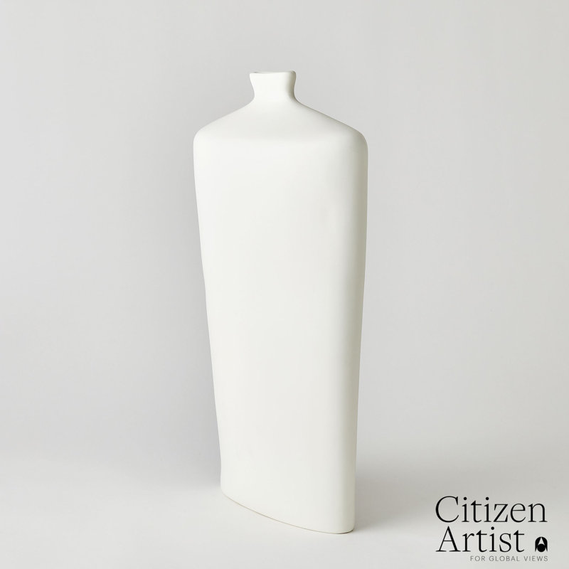 Terzo Handmade Ceramic Table Vase, 23" H x 12.5" W x 4.5" D