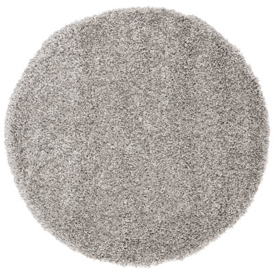 Tapis argenté à poils longs Assiya