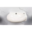Lavabo de salle de bain mural 16 po x 11 po, lavabo de salle de bain mural ovale en céramique avec trop-plein, compatible avec robinet à un trou, blanc