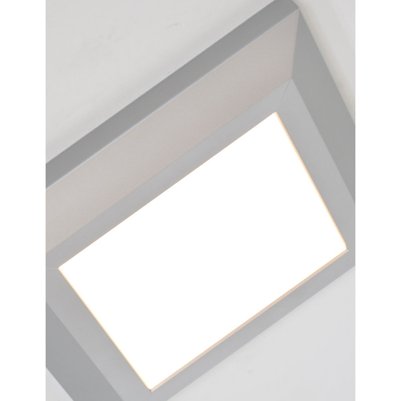 Lovato Acrylic Flush Mount, Satin Nickel