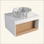 Meuble-lavabo flottant avec lavabo vasque, meuble-lavabo mural avec rangement ouvert, finition avec accents en bois, conception moderne peu encombrante (livré dans 2 boîtes)-397741181
