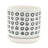 S/2 5/6" AZTEC PLANTER W/ SAUCER, BLACK