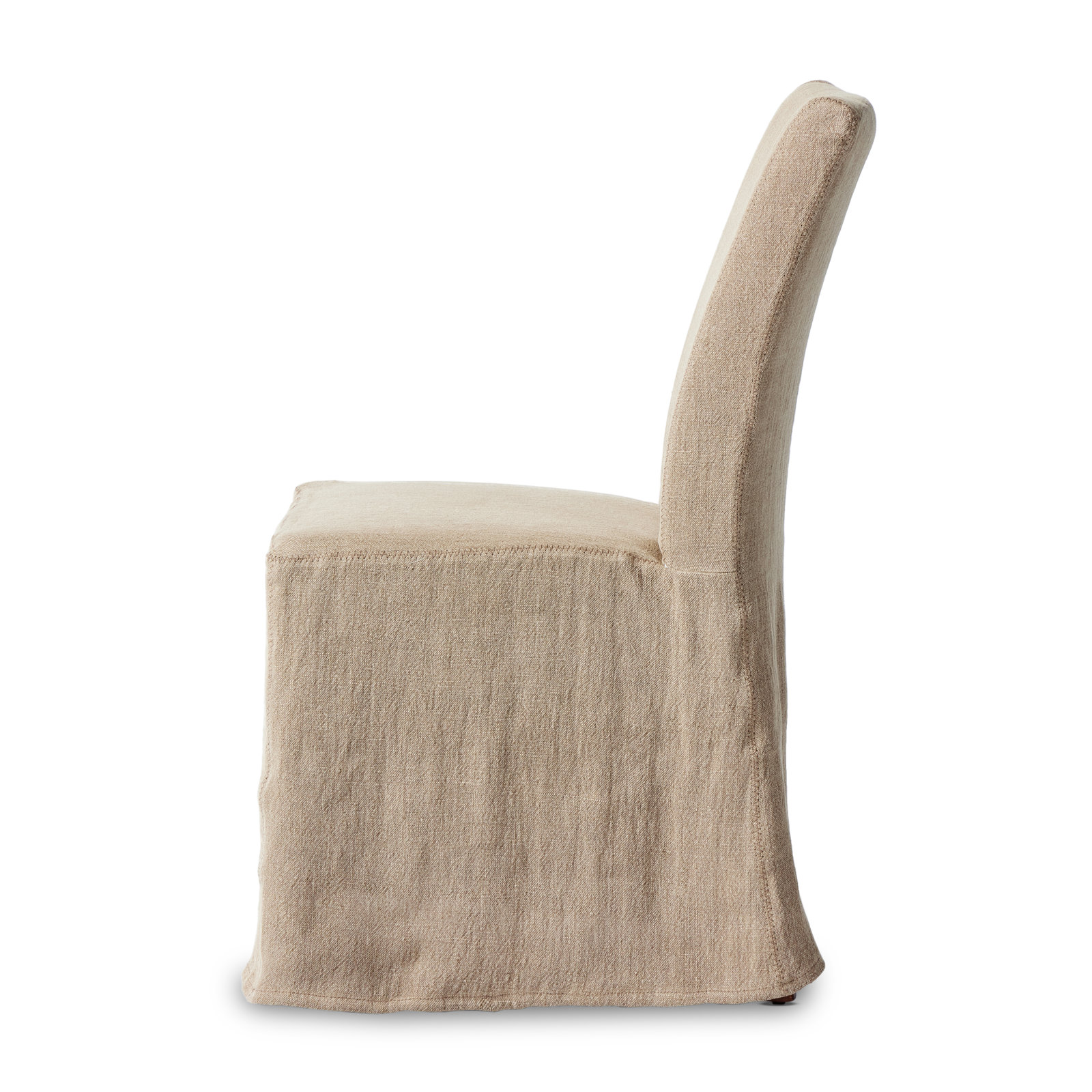 Rennie Upholstered Parsons Chair in Savile Flax, Coffee Bean
