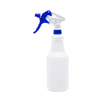 Bouteille de pulvérisation de 25 onces pour le restaurant, 1 vaporisateur rechargeable - avec mesures, mode brume et jet, bouteilles de solution en plastique bleu, résistant aux fuites, pour un usage domestique et commercial