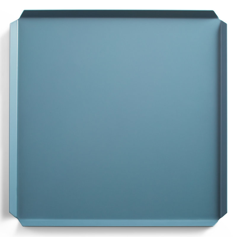Square Decorative Tray, Blue/White/Green