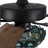 52"W Magna Carta Indoor Tiffany Stained Glass Oil Rubbed Bronze Ceiling Fan With Remote Control