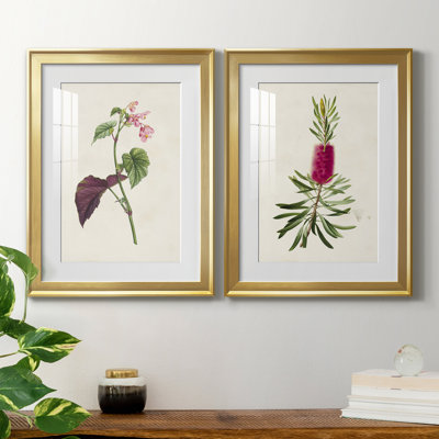 «Pretty Pink Botanicals VI», reproduction encadrée de qualité supérieure - prête à être accrochée