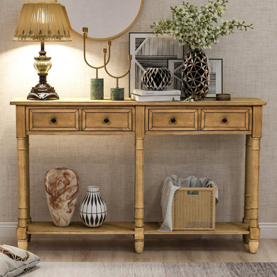 Maria Console/Sofa Table with 2 Drawers + Bottom Shelf | Easy Assembly for Living Room & Entryway by Sand & Stable